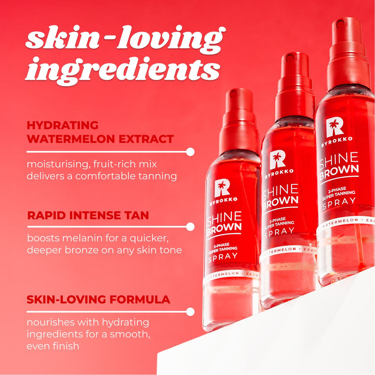 Shine Brown Two Phase Watermelon Tanning Spray