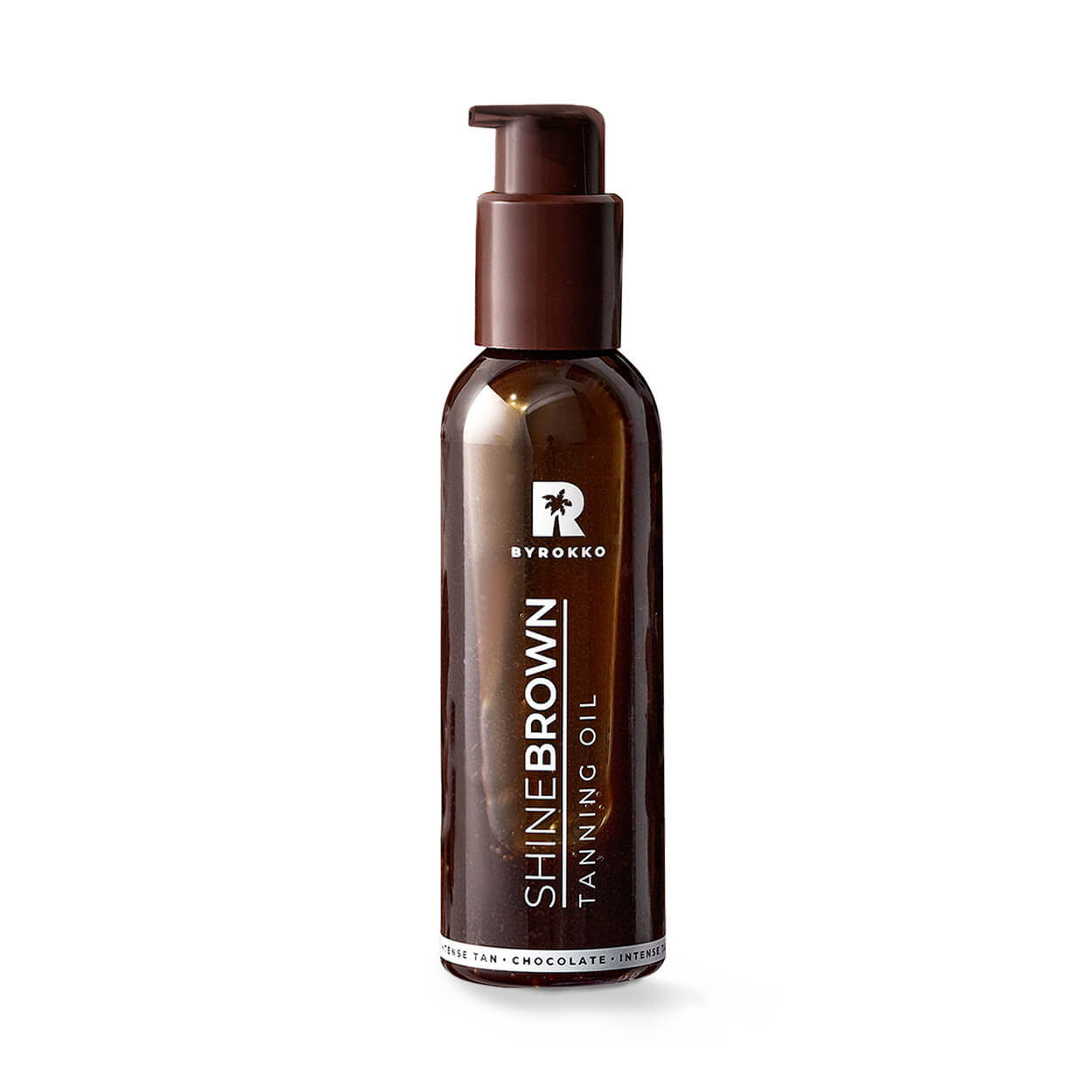 Shine brown chocolate oil for a gorgeous tan and moisturized skin.